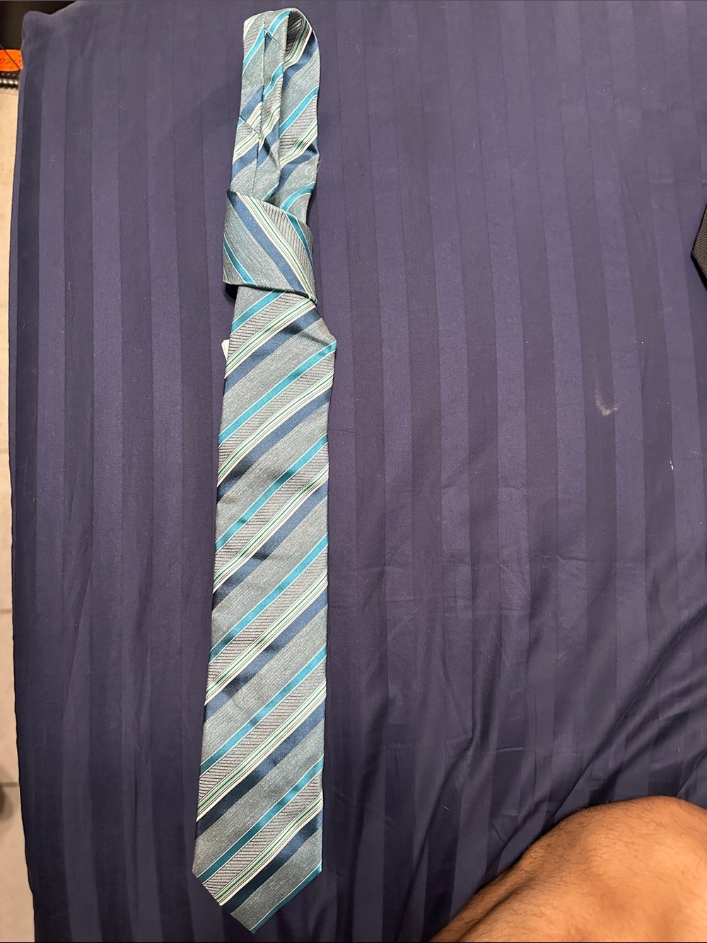 Canali Blue and Teal Striped Men's Tie
